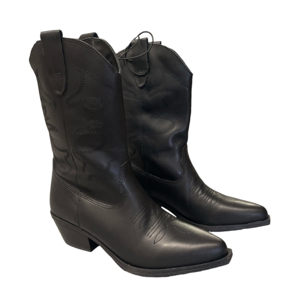 Steve Madden Shoes - Leather Western Boots Steve Madden